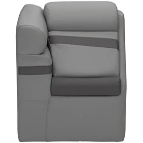 Taylor Made 20&quot; Left Arm Pontoon Chaise with Privacy Station - Charcoal #803566