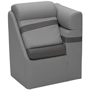 Taylor Made 20&quot; Right Arm Pontoon Chaise with Privacy Station - Charcoal #803567