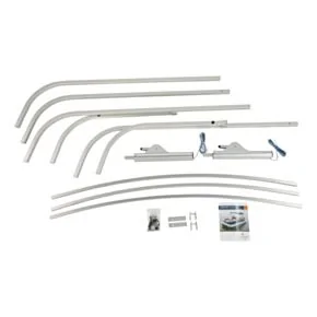 SureShade No Canvas Power Arm Assembly Clear Anodized Finish