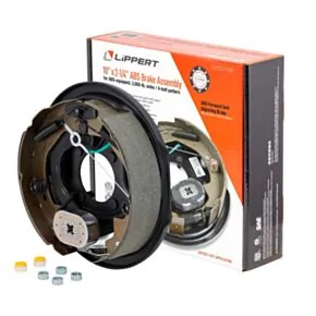 Lippert ABS Forward Self-Adjusting Trailer Brake Assembly - 10&quot; x 2-1/4&quot; Brake Size, 4-Bolt, 3,500-lb. Axles