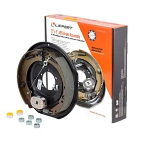 Lippert ABS Forward Self-Adjusting Trailer Brake Assembly - 12&quot; x 2&quot; Brake Size, 5-Bolt, 5,200-8,000-lb. Hybrid Axles