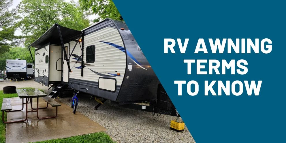 RV awning installed on a camper