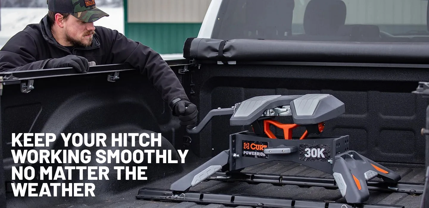 30K 5th wheel hitch inspection in winter