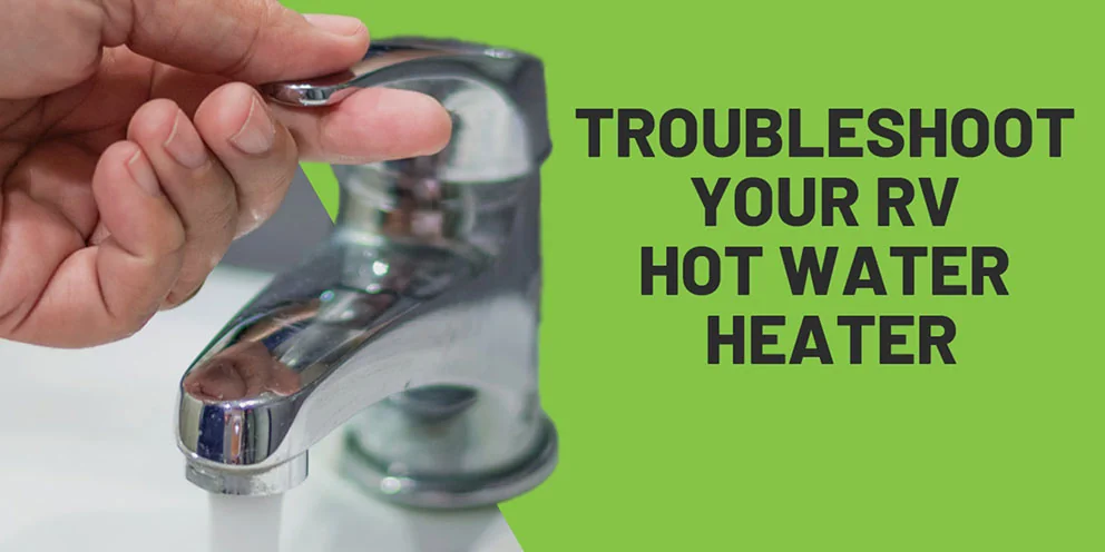 Hand Turning on an RV Hot Water Faucet