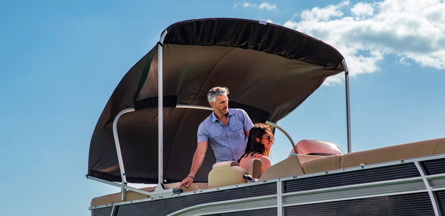 SureShade Power Pontoon Boat Bimini Top