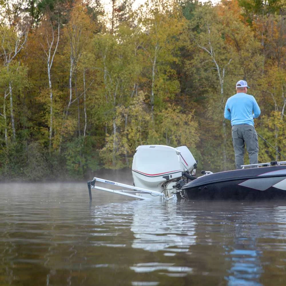 Lewmar shallow water pole anchor fishing boat