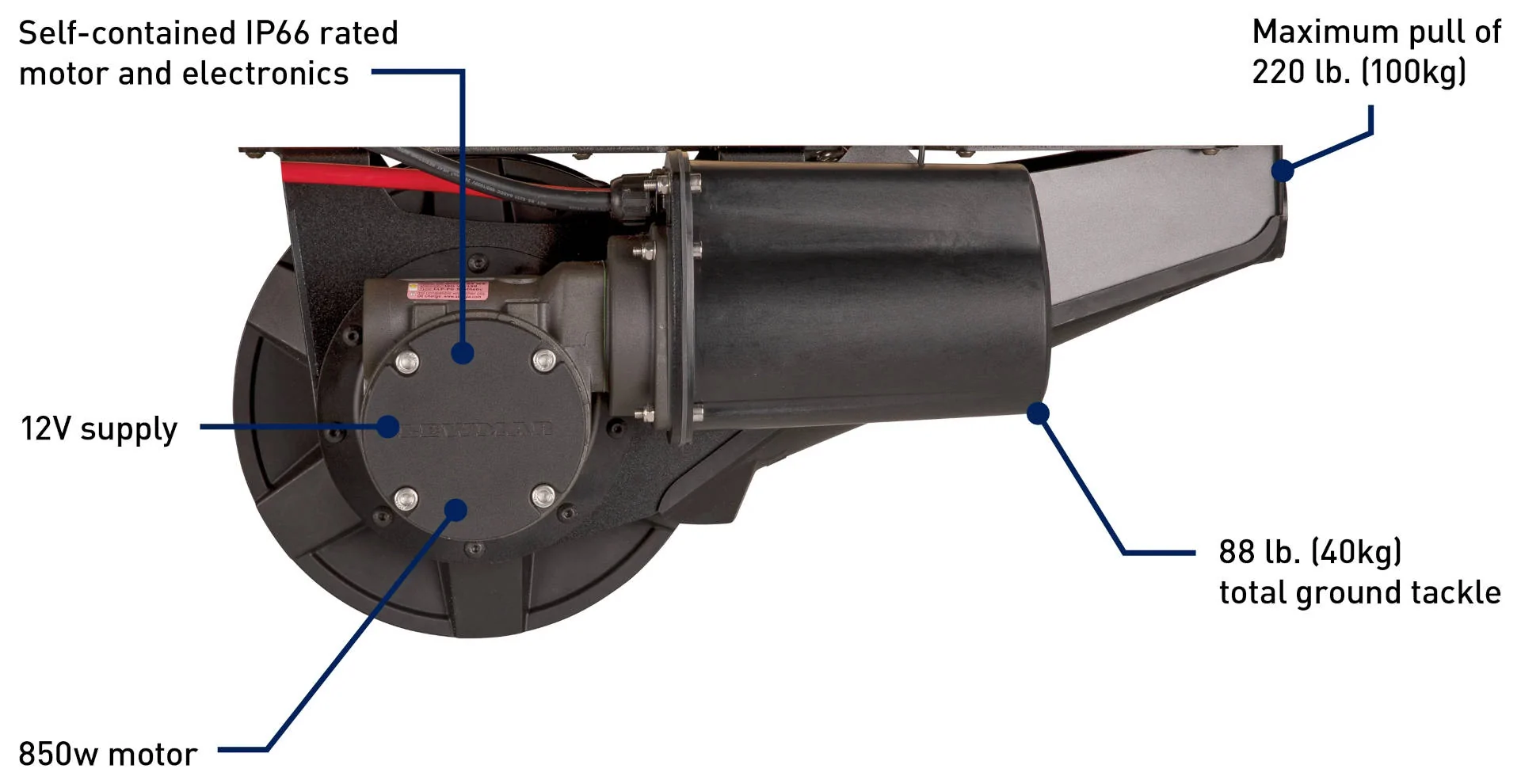 Lewmar Venta Pontoon Anchor Winch Motor