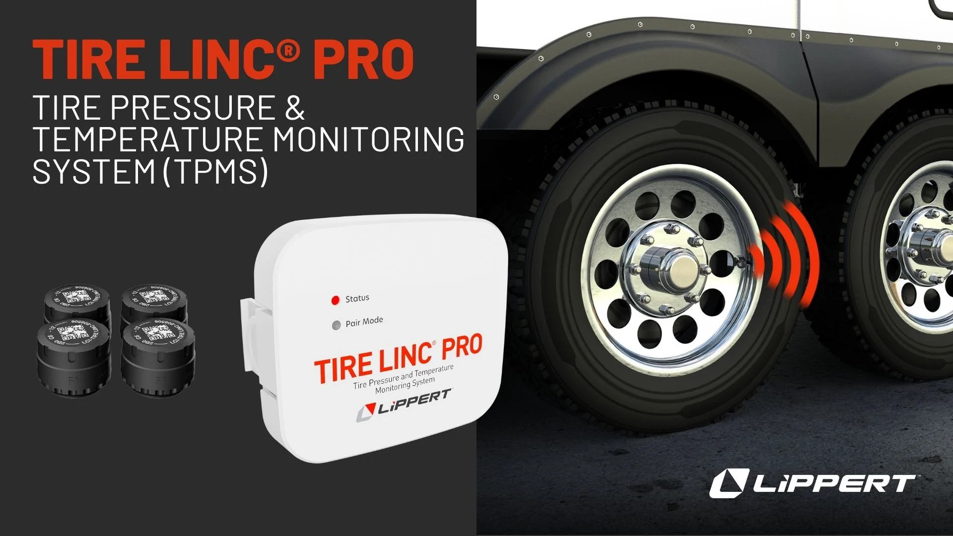 Tire Linc&reg; PRO Tire Pressure Monitoring System for RV & Trailer Applications
