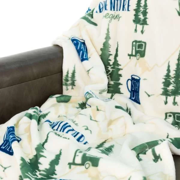 Wander & Rest Throw Blankets