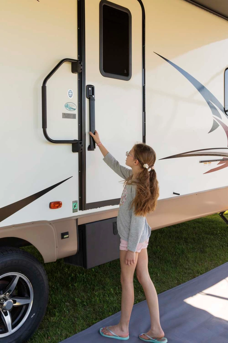 RV Door Latch Extension Child-Friendly
