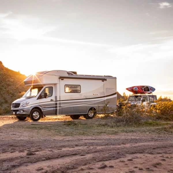 Class C RV Flat Towing Jeep Wrangler