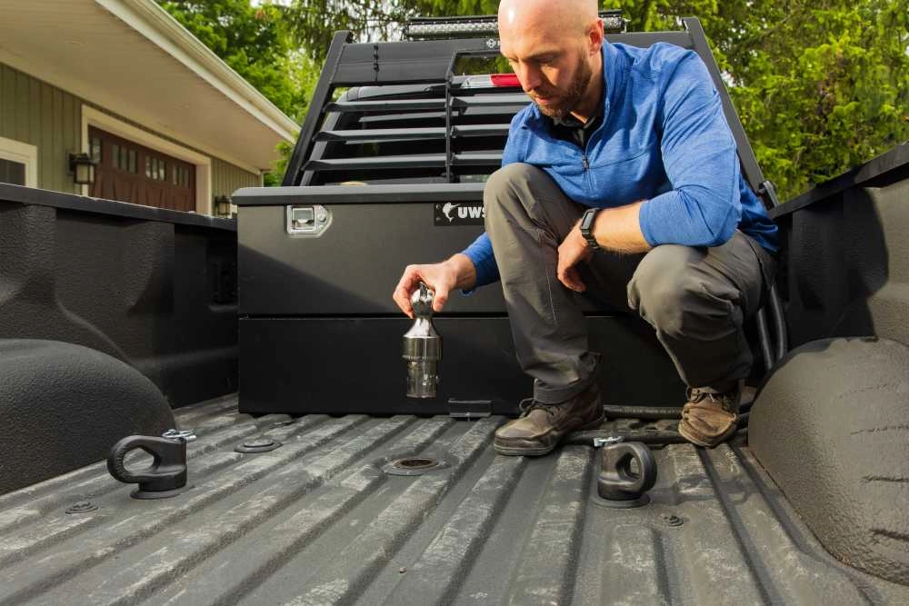 CURT Gooseneck Hitch Ball and Anchors Installed