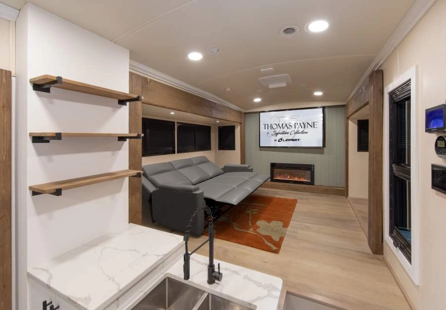 Thomas Payne Signature RV sofa recliner in an RV