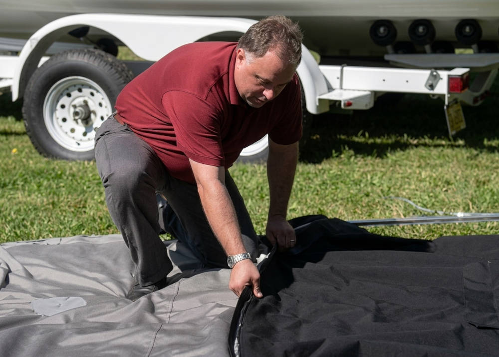 Install Bimini Bow on New Bimini Canvas
