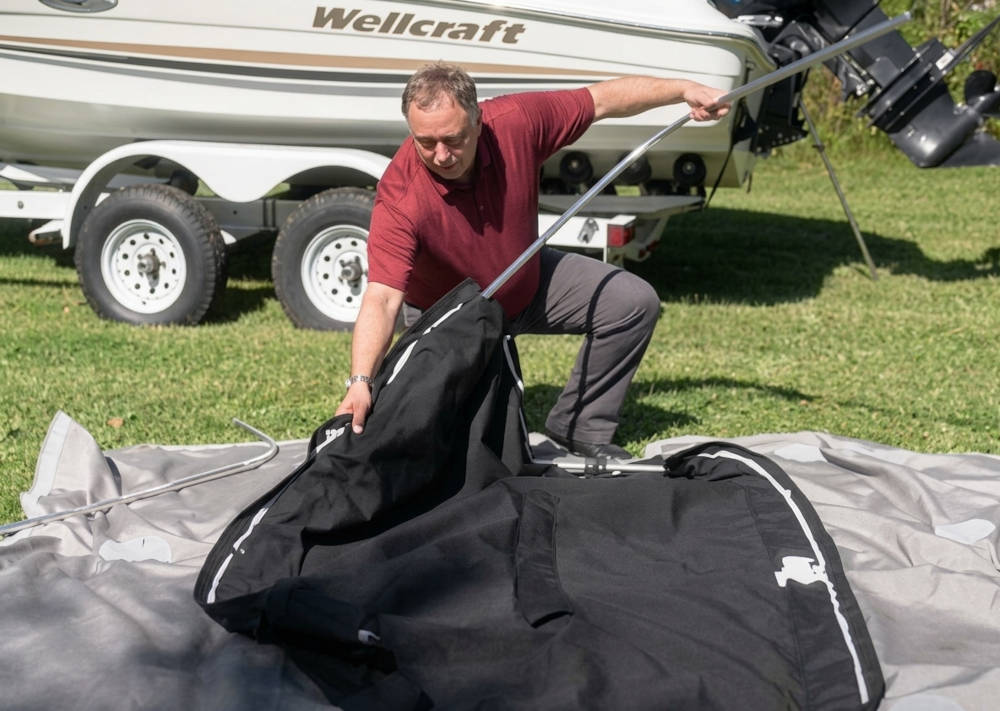 Remove Bimini Bow to Install New Canvas
