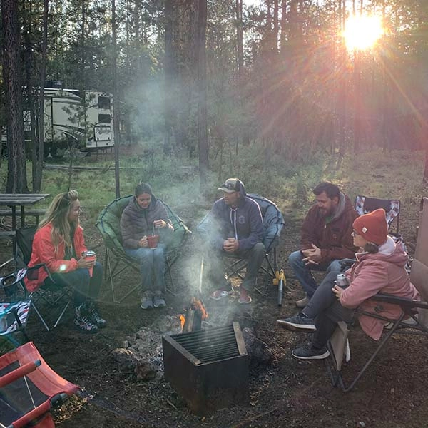 Restless Russells camping with friends