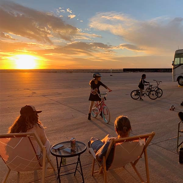 Restless Russells riding bikes with friends