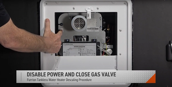 how to descale RV water heater
