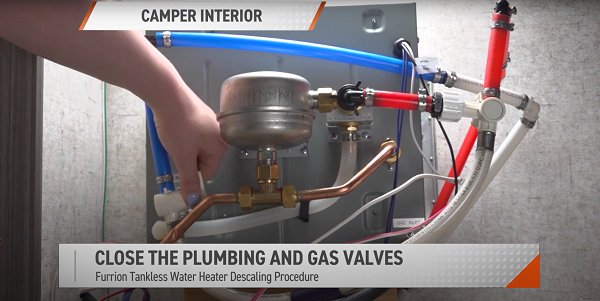 How to descale RV water heater