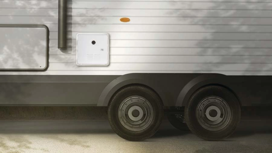 RV water heater in an RV